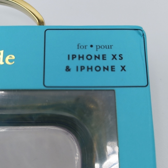 Kate Spade Hardshell Case + Ring iPhone® X and XS - Scallop Black Multi/Clear - Picture 6 of 12